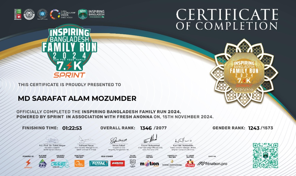 7.5K Sprint Inspiring Bangladesh Family Run