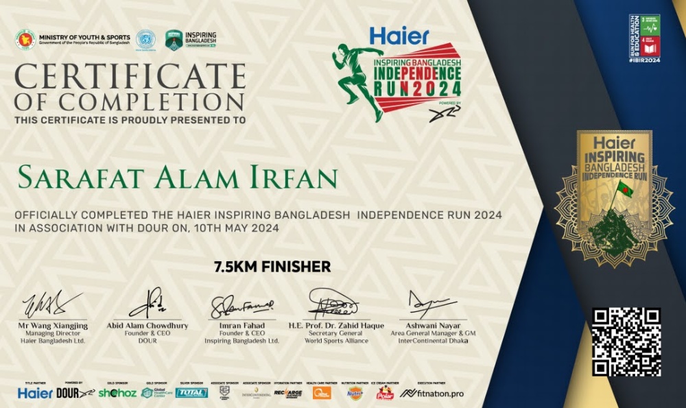 7.5KM Haier Inspiring Bangladesh Independence Run
