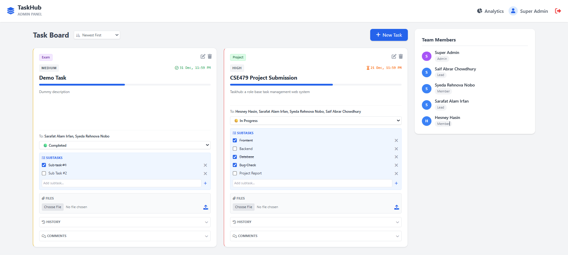 Utsho - TaskHub PHP Project Management System