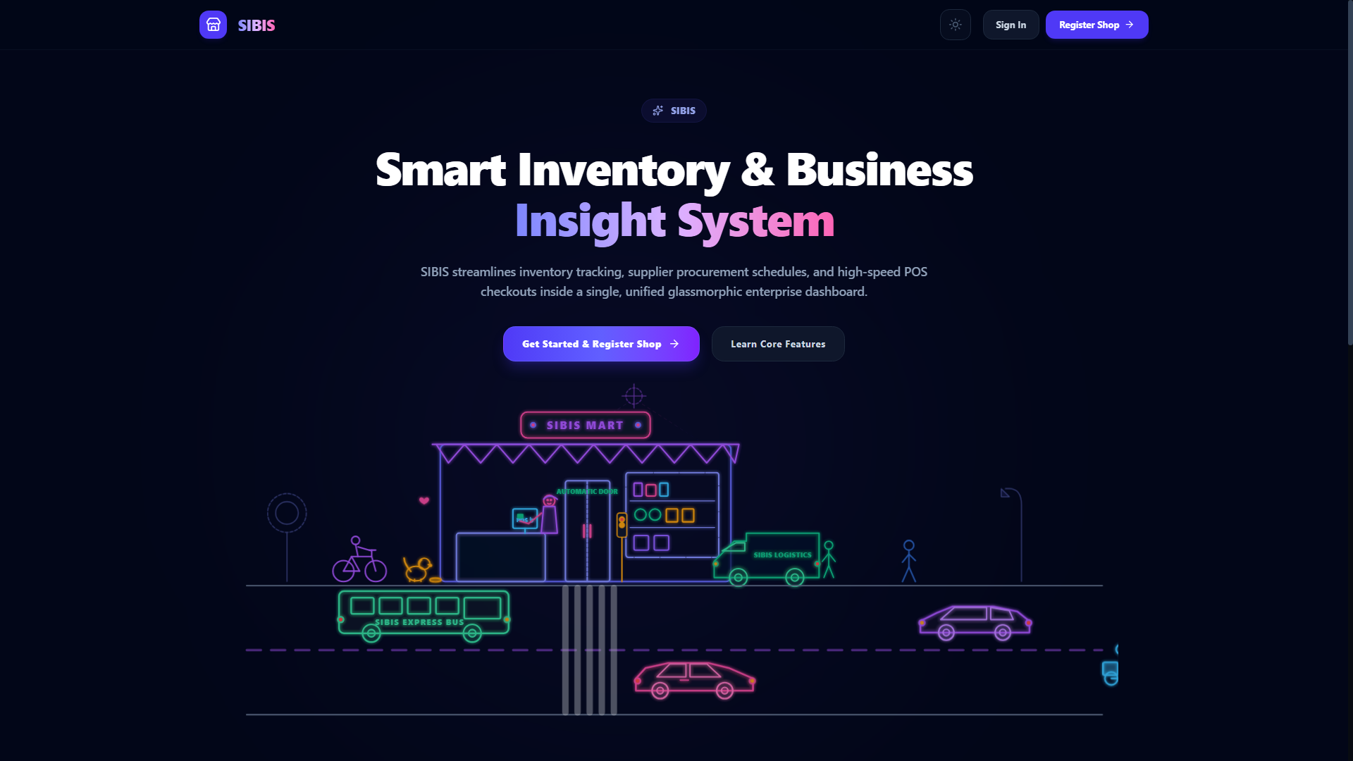 Smart Inventory & Business Inventory System (SIBIS) Dashboard